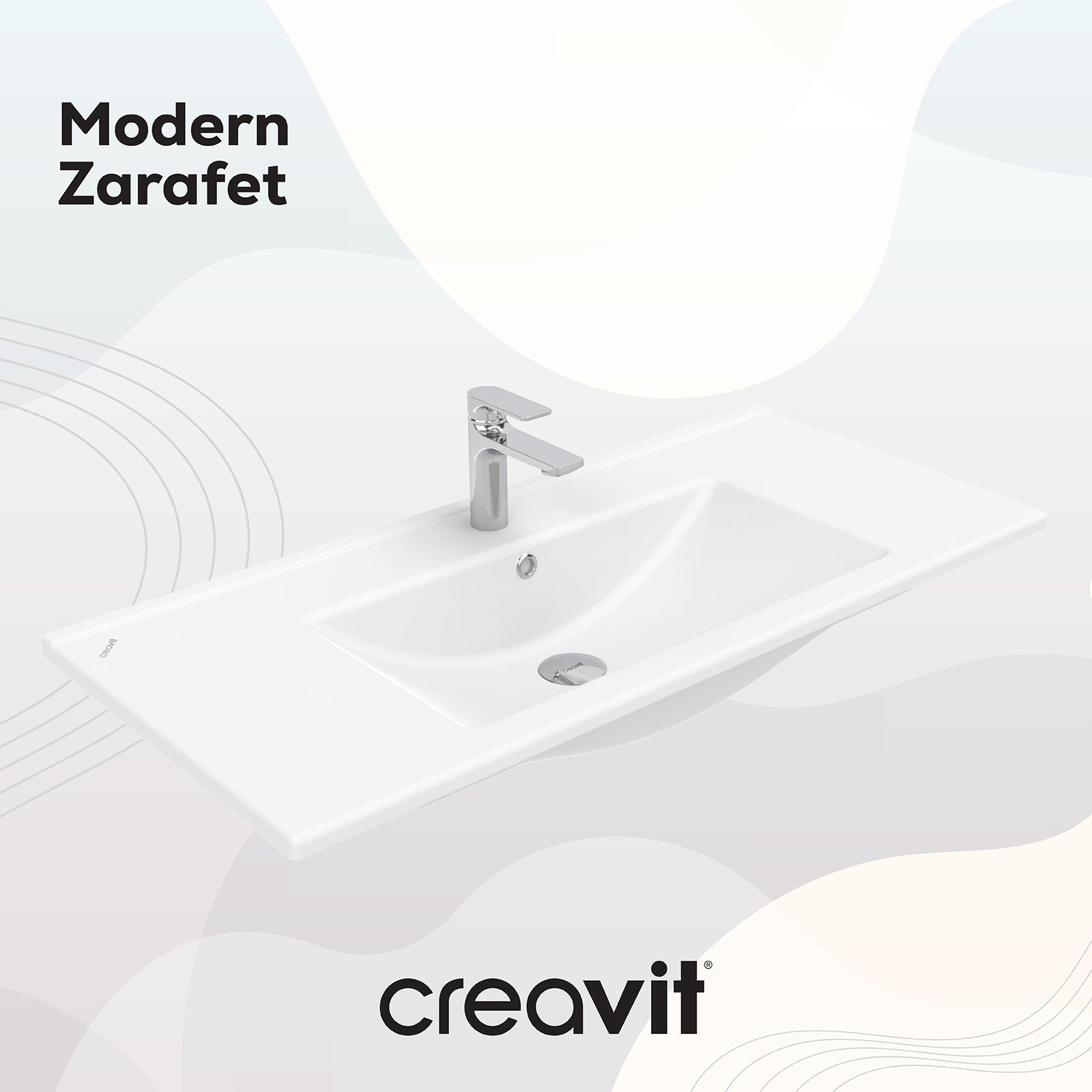 Su Etajerli Lavabo 100cm Beyaz