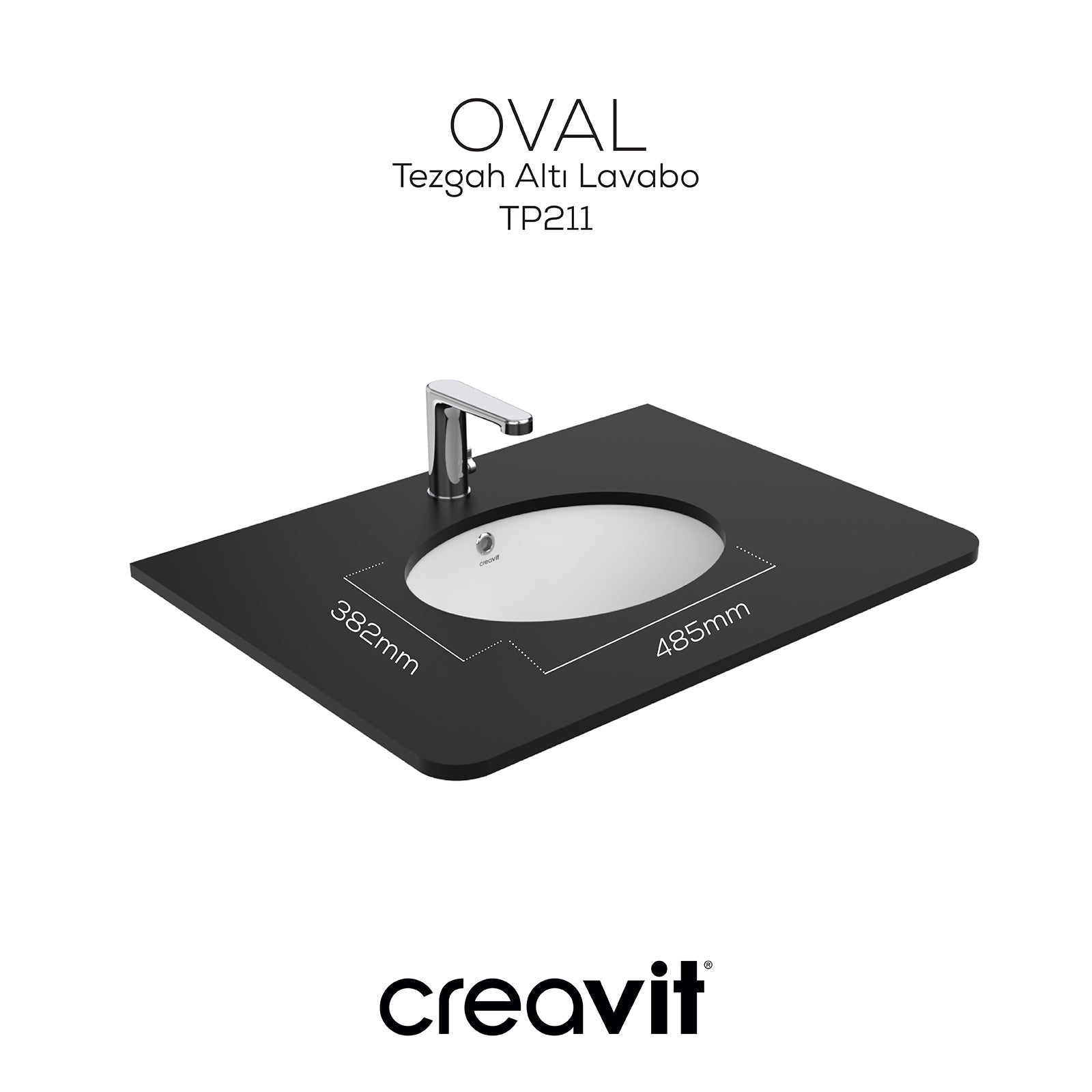 Tezgah Altı Lavabo 33*43cm Beyaz